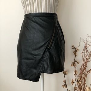 Faux leather skirt